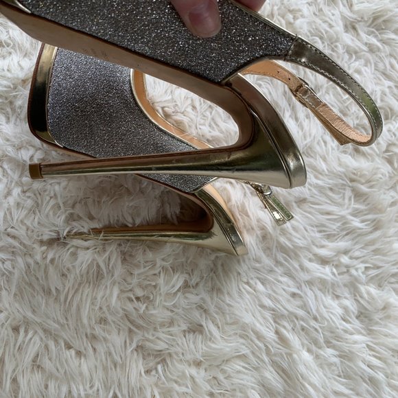 Giuseppe Zanotti Peep Toe Glitter Evening Pumps - Picture 6 of 9